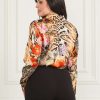 Guess La Blusa Icon Printed Co Fiori Selvatici Autunno Pri Online