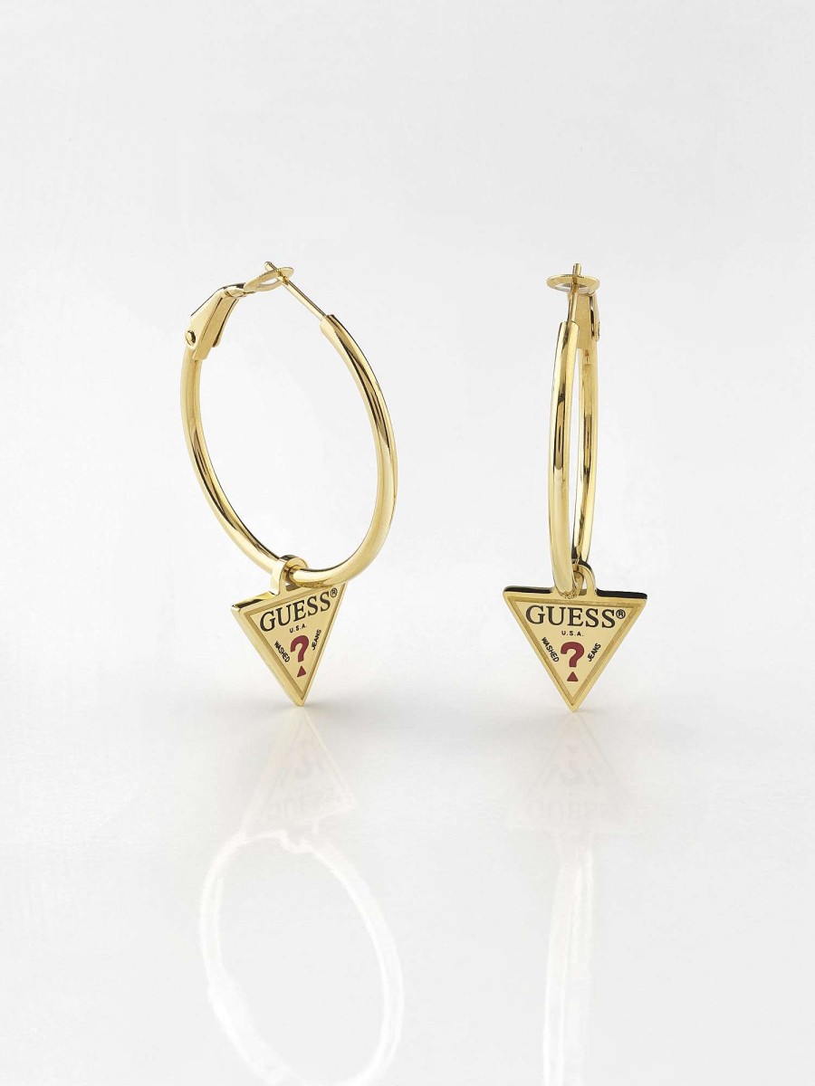 Guess Ciondolo A Triangolo A Cerchio Da 30Mm Gl Oro Online