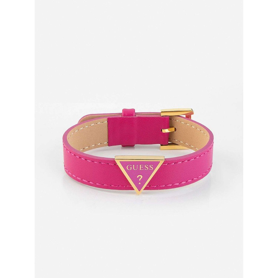 Guess Bracciale Guess Triangolo Giallo Oro/Fucsia New