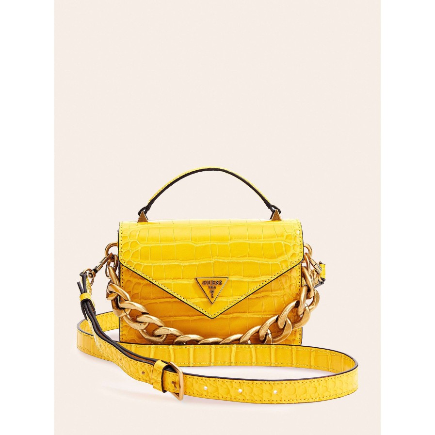 Guess Patta Con Maniglia Superiore Retour Mini Giallo Hot