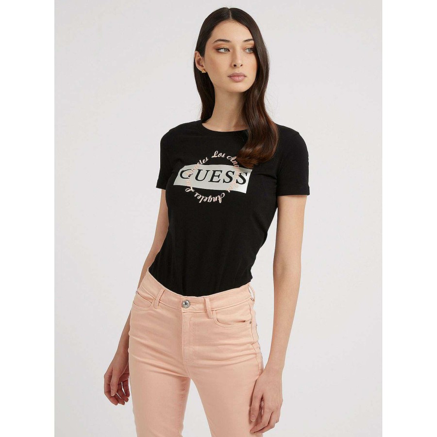 Guess T-Shirt Con Logo Rotondo Ss Cn Best