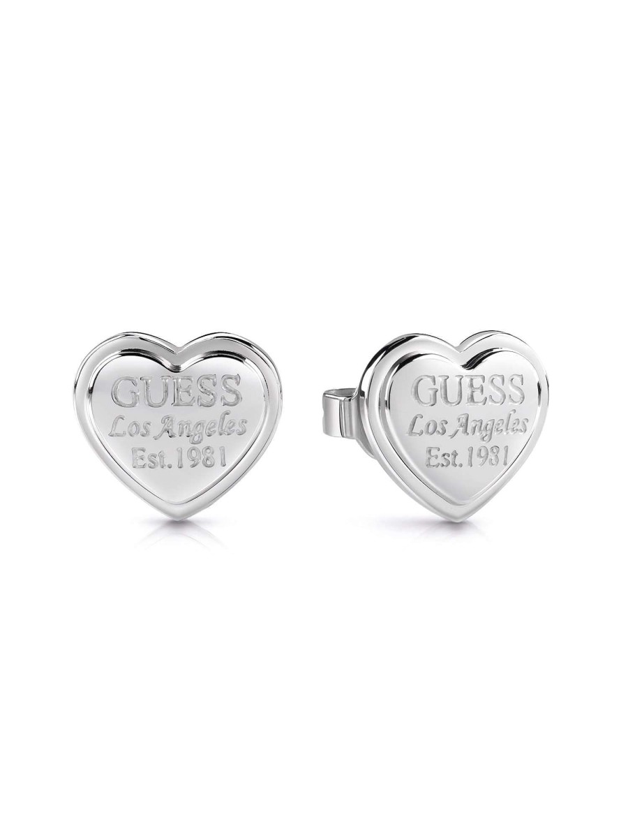 Guess Cuore Guess La Script Borchie Rh Rodio Best