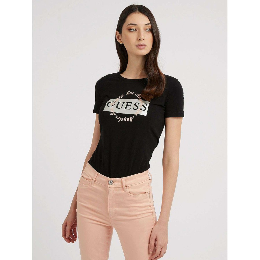 Guess T-Shirt Con Logo Rotondo Ss Cn Best