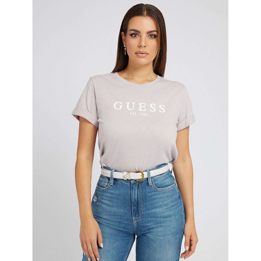 Guess Maglietta Es Ss Guess 1981 Con Polsini Arrotolati Best