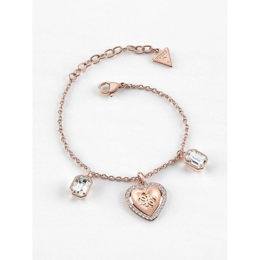 Guess Cuore E Cristalli Da 15 Mm Oro Rosa Online