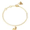 Guess Bracciale Con Ciondolo A Cuore Fluido Giallo Oro Best