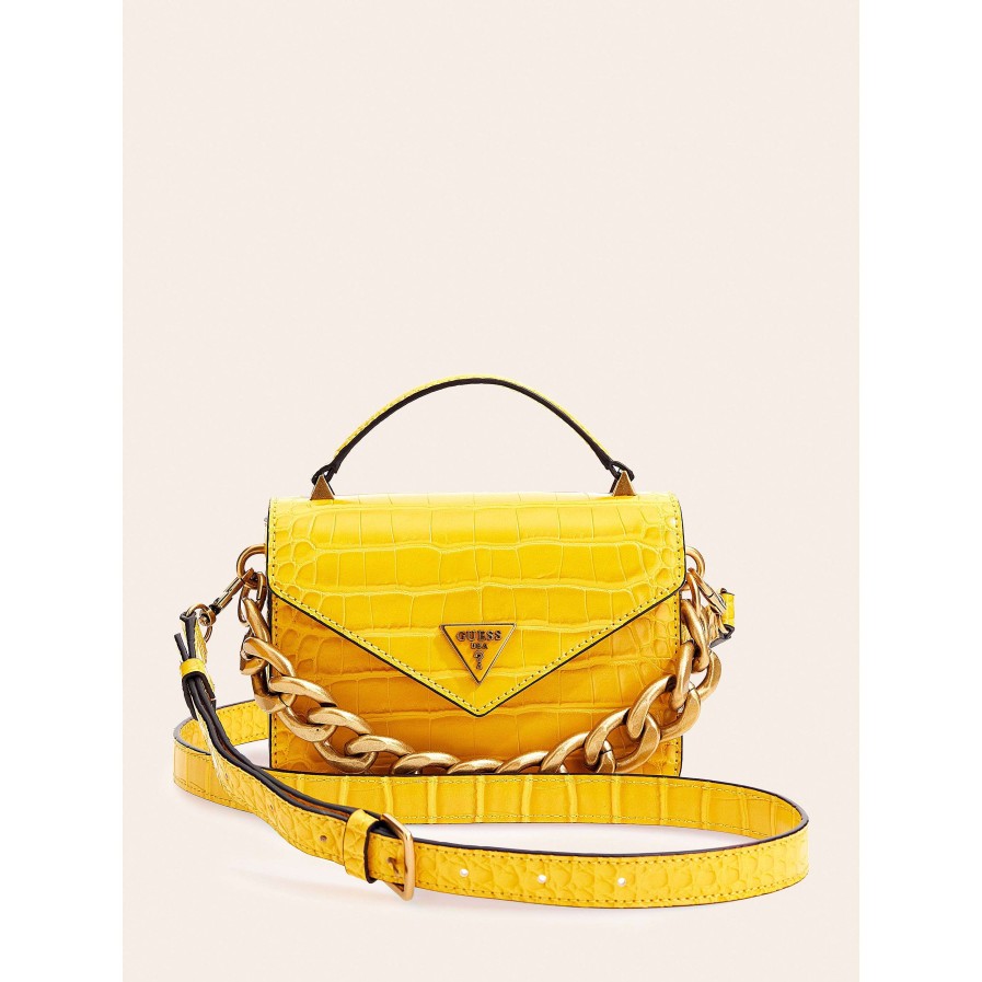 Guess Patta Con Maniglia Superiore Retour Mini Giallo Hot