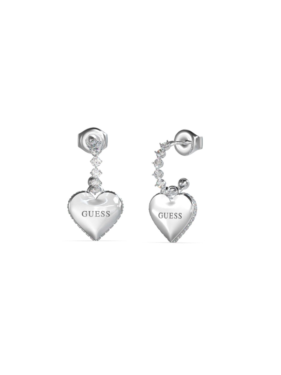 Guess Mini Cerchi E Cuori Da 27Mm Rodio Clearance